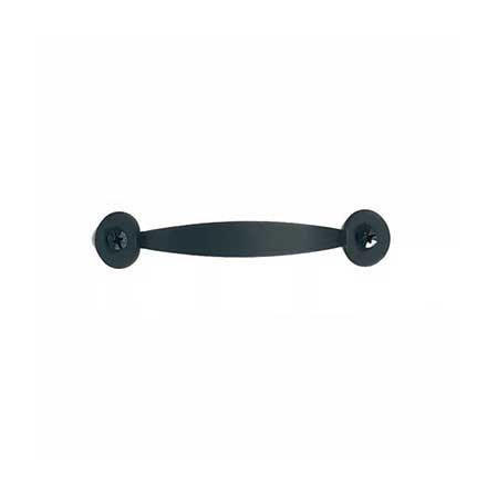 Acorn Manufacturing [APWBP] Forged Iron Cabinet Pull Handle - Smooth - Bean Ends - Matte Black Finish - 3 1/2&quot; C/C - 4 1/4&quot; L