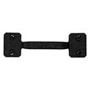 Acorn Manufacturing [RP3BP] Forged Iron Cabinet Pull Handle - Rough - Large Square Ends - Matte Black Finish - 4" C/C - 5" L