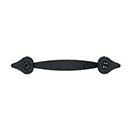 Acorn Manufacturing [RP7BP] Forged Iron Cabinet Pull Handle - Rough - Spear Ends - Matte Black Finish - 3 9/16" C/C - 5 1/16" L