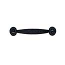 Acorn Manufacturing [RPWBP] Forged Iron Cabinet Pull Handle - Rough - Bean Ends - Matte Black Finish - 3 1/2&quot; C/C - 4 1/4&quot; L