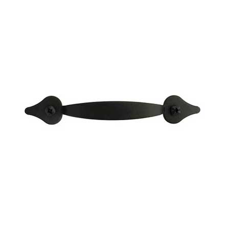 Acorn Manufacturing [APBBP] Forged Iron Cabinet Pull Handle - Smooth - Spear Ends - Matte Black Finish - 3 9/16&quot; C/C - 5 1/16&quot; L