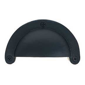 Acorn Manufacturing [APVBP] Forged Iron Drawer Bin Pull - Matte Black Finish - 3" C/C - 3 5/8" L
