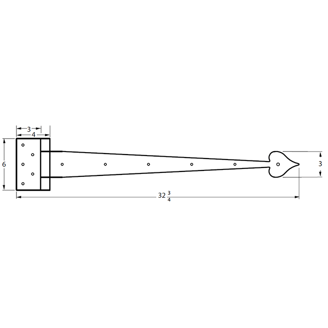 Acorn [IHJBP] Door Strap Hinge