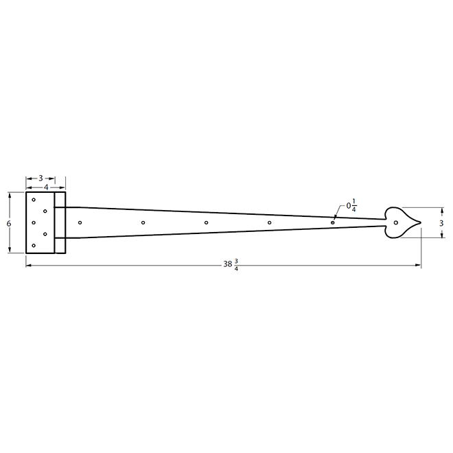 Acorn [IHKBP] Door Strap Hinge