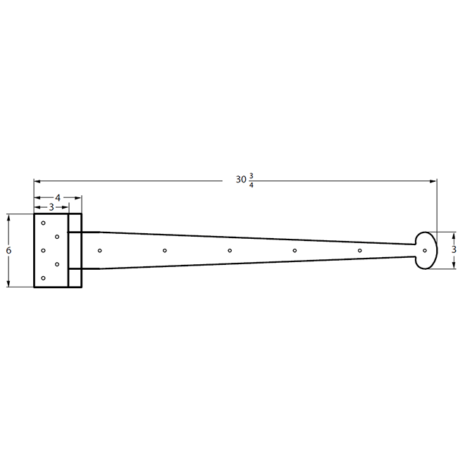 Acorn [IHLBP] Door Strap Hinge