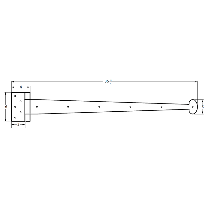 Acorn [IHMBP] Door Strap Hinge