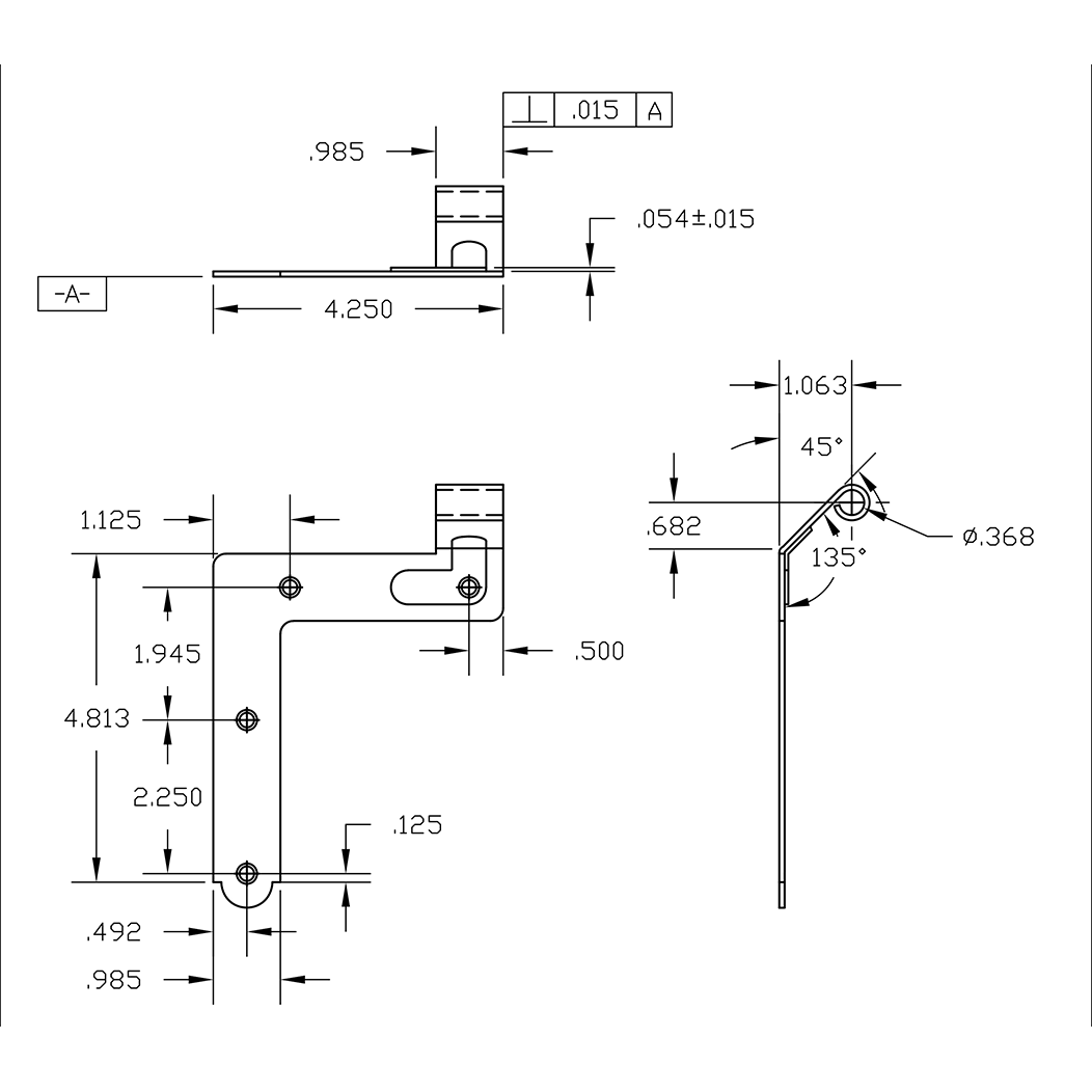 Acorn [AK1BI] Shutter Hinge Set