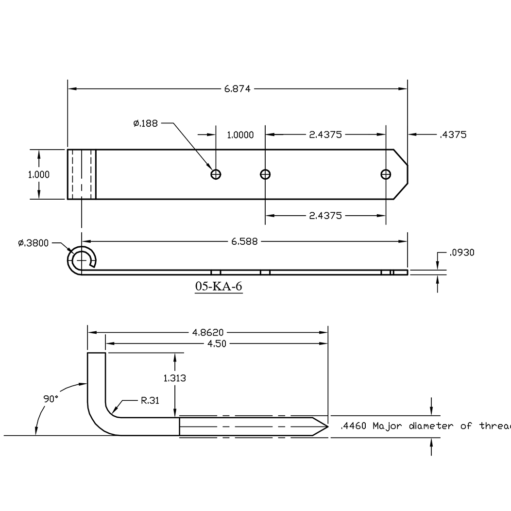 Acorn [AKBBR] Shutter Hinge Set