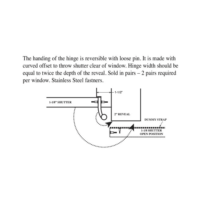 Acorn [RK2BQ] Curved Shutter Hinge