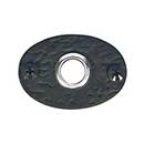 Acorn Manufacturing [RLJBP] Forged Iron Door Bell Button - Bean - Rough - Matte Black Finish - 2 3/8" L
