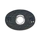 Acorn Manufacturing [RLJBP] Forged Iron Door Bell Button - Bean - Rough - Matte Black Finish - 2 3/8&quot; L