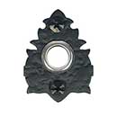 Acorn Manufacturing [WMKBP] Forged Iron Door Bell Button - Warwick - Rough - Matte Black Finish - 2 1/8" L