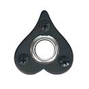 Acorn Manufacturing [AMPBP] Forged Iron Door Bell Button - Heart - Smooth - Matte Black Finish - 1 7/8&quot; L