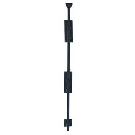 Acorn Manufacturing [ALEBP] Forged Iron Door Cane Bolt - Smooth - Matte Black Finish - 22 3/4&quot; L