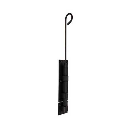 Acorn Manufacturing [ALGBP] Forged Iron Door Cane Bolt - Smooth - Matte Black Finish - 12&quot; L