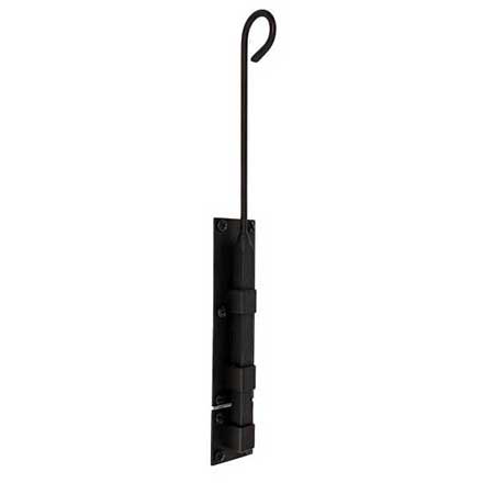 Acorn Manufacturing [ALHBP] Forged Iron Door Cane Bolt - Smooth - Matte Black Finish - 14&quot; L