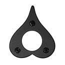 Acorn Manufacturing [AMRBP] Forged Iron Door Cylinder Collar - Heart - Smooth - Matte Black Finish - 3" L
