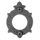 Acorn Manufacturing [WNFBP] Forged Iron Door Cylinder Collar - Warwick - Rough - Matte Black Finish - 3&quot; L