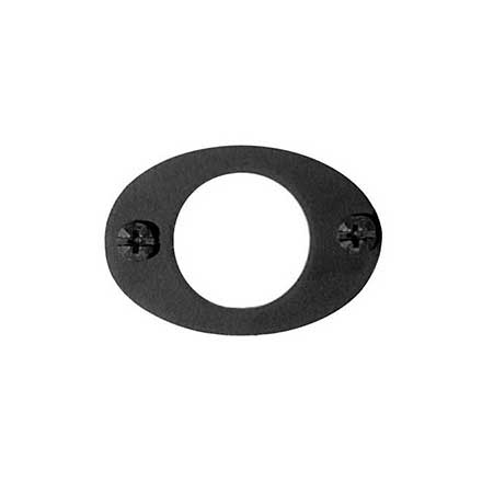 Acorn Manufacturing [AMGBP] Forged Iron Door Cylinder Collar - Bean - Smooth - Matte Black Finish - 2 3/8&quot; L