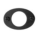 Acorn Manufacturing [AMGBP] Forged Iron Door Cylinder Collar - Bean - Smooth - Matte Black Finish - 2 3/8" L