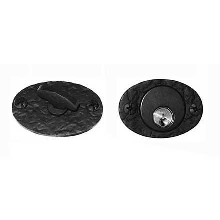 Acorn Manufacturing [RZBBI] Forged Iron Door Mortise Deadbolt - Bean - Single Cylinder - 2-1/2&quot; Backset - Matte Black Finish