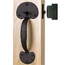 Acorn Manufacturing [RUTBI] Cast Iron Door Thumb Drop Latch Set - Bean - Matte Black Finish - 9 1/2" L