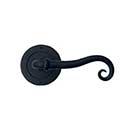 Acorn Manufacturing [IWEBW] Forged Iron Door Dummy Lever Set - Round Plate - Right Hand - Matte Black Finish