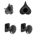 Acorn Manufacturing [RTJBD] Cast Iron Entrance Door Dummy Knob Set - Double Knob - Matte Black Finish