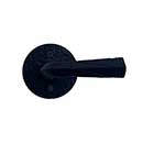 Acorn Manufacturing [RZ3BD] Forged Iron Door Dummy Lever Set - Textured Round Plate - Matte Black Finish