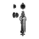 Acorn Manufacturing [WUEBD] Forged Iron Entrance Door Dummy Latch Set - Handle &amp; Knob - Warwick w/ Small Handle - Matte Black Finish