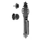 Acorn Manufacturing [WUFBD] Forged Iron Entrance Door Dummy Latch Set - Handle &amp; Knob - Warwick w/ Large Handle - Matte Black Finish