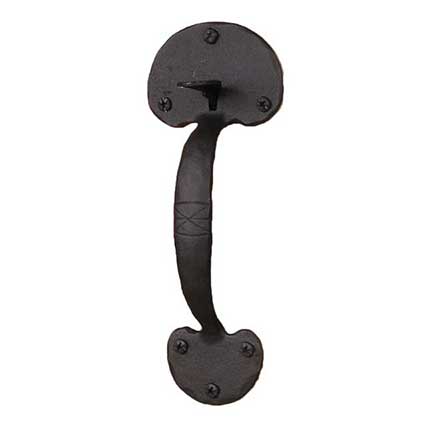 Acorn Manufacturing [RUTBD] Cast Iron Door Drop Latch Dummy Handle - Bean - Matte Black Finish - 9 1/2&quot; L