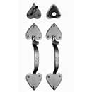 Acorn Manufacturing [ATVBI] Forged Iron Entrance Door Mortise Lockset - Double Handle - Double Heart - Matte Black Finish