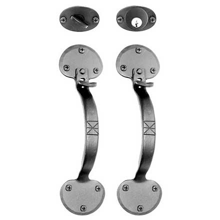 Acorn Manufacturing [ATYBI] Forged Iron Entrance Door Mortise Lockset - Double Handle - Double Bean - Matte Black Finish