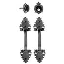 Acorn Manufacturing [WT3BI] Cast Iron Entrance Door Mortise Lockset - Double Handle - Large Double Warwick Handle - Matte Black Finish