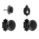 Acorn Manufacturing [WTJBI] Forged Iron Entrance Door Mortise Lockset - Double Knob - Warwick w/ Knob - Matte Black Finish