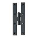 Acorn Manufacturing [AH7BQ] Steel Door H-Hinge - Surface Mount - Flush - Smooth - Matte Black Finish - 7" H x 2 1/2" W - Pair