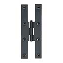 Acorn Manufacturing [AH7BQ] Steel Door H-Hinge - Surface Mount - Flush - Smooth - Matte Black Finish - 7&quot; H x 2 1/2&quot; W - Pair