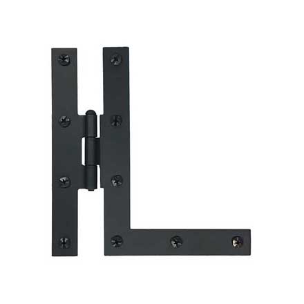 Acorn Manufacturing [AH8BQ] Steel Door HL-Hinge - Surface Mount - Flush - Smooth - Matte Black Finish - 7&quot; H x 6 5/8&quot; W - Pair