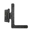 Acorn Manufacturing [RHABQ] Steel Door HL-Hinge - Half Surface Mount - Rough - Matte Black Finish - 7&quot; H x 5 1/2&quot; W - Pair