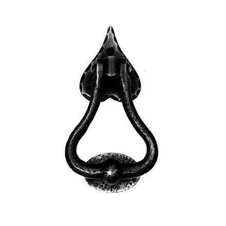 Acorn Manufacturing [RMXBG] Forged Iron Door Knocker - Heart - Matte Black Finish - 7 1/4&quot; L