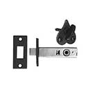 Acorn Manufacturing [AMKBP] Forged Iron Door Mortise Privacy Bolt - Heart - Smooth - 2-3/4&quot; Backset - Matte Black Finish
