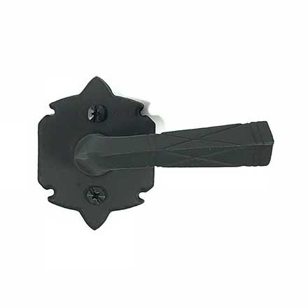 Acorn Manufacturing [RSSBI] Forged Iron Door Privacy Lever Set - Warwick Plate - 2 3/4&quot; Backset - Matte Black Finish