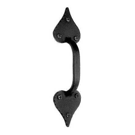 Acorn Manufacturing [RP2BP] Cast Iron Door Pull - Double Heart - Small - Flat Black Finish - 9 1/4&quot; L