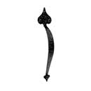 Acorn Manufacturing [RPEBP] Forged Iron Door Pull - Double Heart - Light Weight - Flat Black Finish - 8 1/2" L