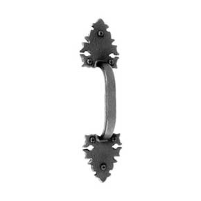 Acorn Manufacturing [WP2BP] Cast Iron Door Pull - Warwick - Small - Flat Black Finish - 9" L