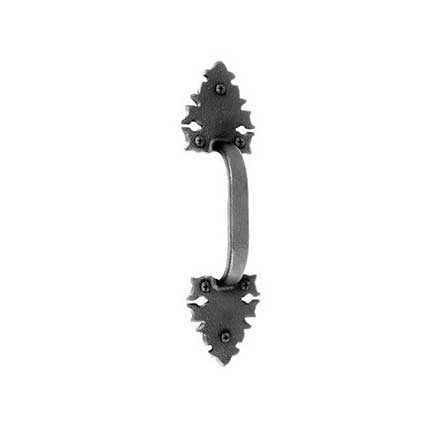 Acorn Manufacturing [WP2BP] Cast Iron Door Pull - Warwick - Small - Flat Black Finish - 9&quot; L