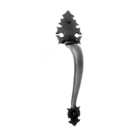 Acorn Manufacturing [WP8BP] Cast Iron Door Pull - Warwick - Large - Flat Black Finish - 13 1/2" L