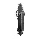 Acorn Manufacturing [WP9BP] Cast Iron Door Pull & Plate - Warwick - Small - Flat Black Finish - 12" L