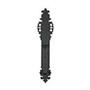 Acorn Manufacturing [WPABP] Cast Iron Door Pull &amp; Plate - Warwick - Large - Flat Black Finish - 17&quot; L